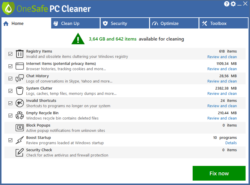 Analyse et nettoyage de votre PC à l'aide de OneSafe PC Cleaner - OneSafe  Software FR